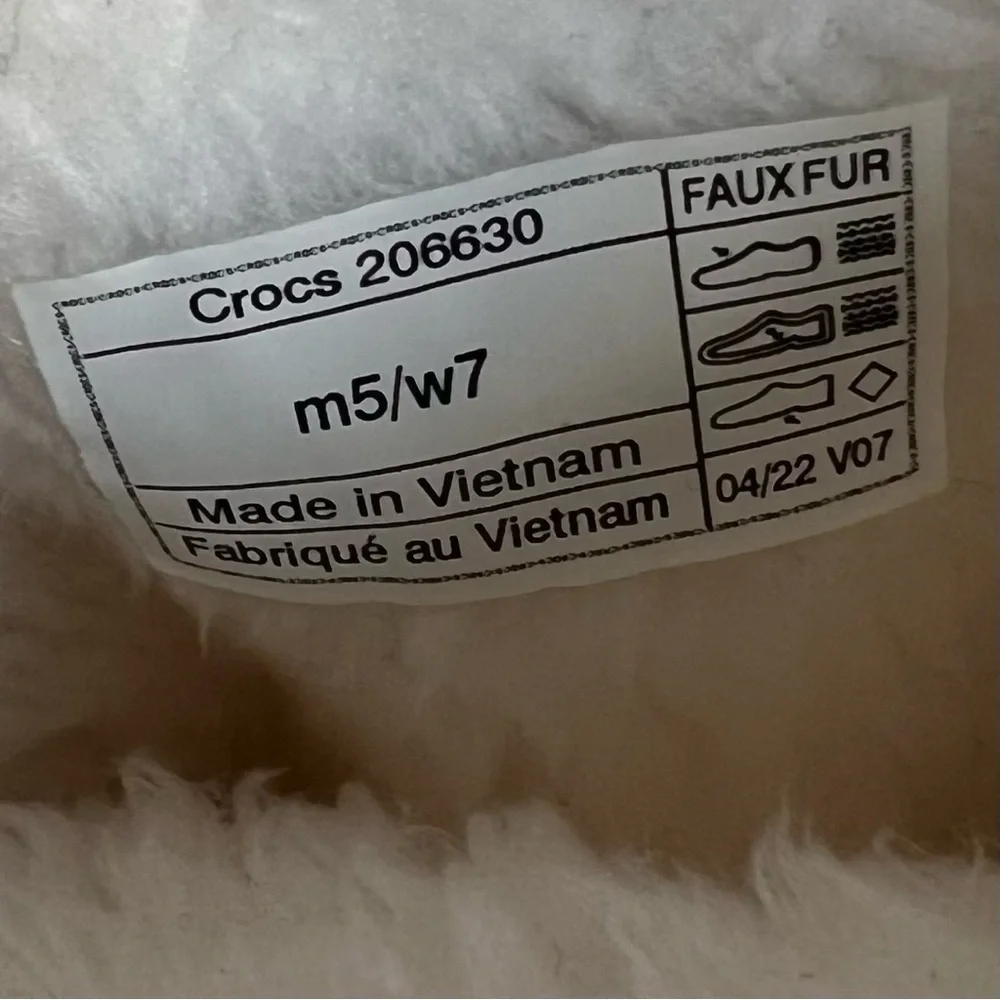 Crocs NEW Unisex Classic Lined Neo Puff White Boot Size 7 or 5 #367